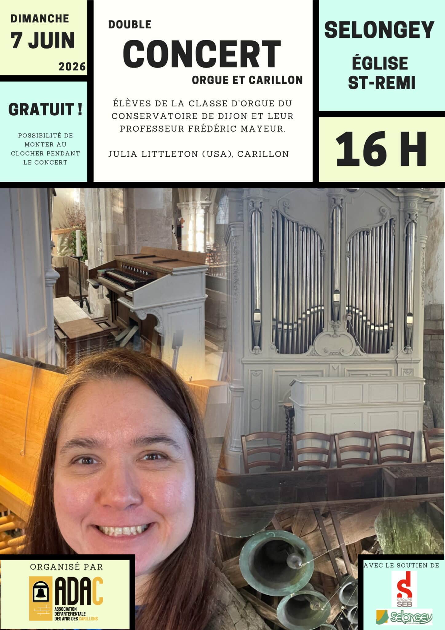 Double concert exceptionnel à Selongey : orgue et carillon réunis dimanche